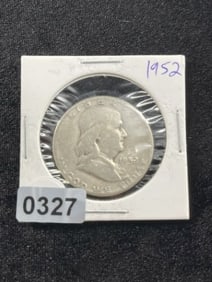 1952 Franklin Half Dollar Silver Coin