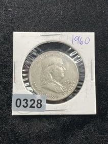 1960 Franklin Half Dollar Silver Coin