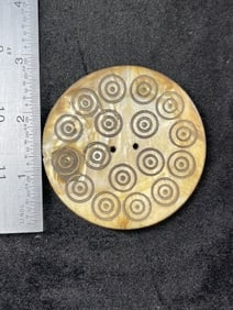 2 & 3/4" Engraved Shell Pendant Indian Artifact Arrowhead