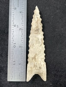 4 & 3/8" Dalton Indian Artifact Arrowhead