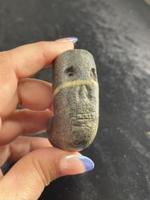 2 & 1/4" Human Effigy Stone Pipe Indian Artifact Arrowhead