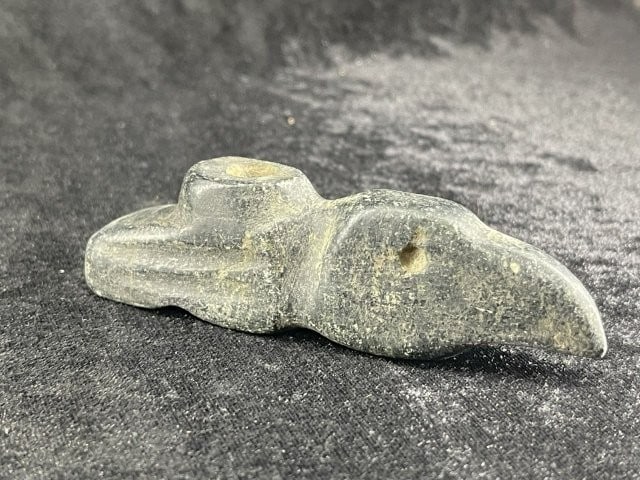 4 & 1/4" Stone Hawk Effigy Pipe Indian Artifact Arrowhead (1 of 7)
