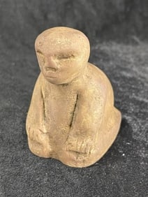 3 & 1/2" Human Effigy Stone Pipe from the Missouri Collection Indian Artifact Arrowhead