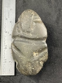 4 & 1/2" Engraved Grooved Axe Indian Artifact Arrowhead