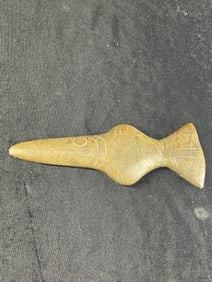 7 & 1/2" Fish Effigy Indian Artifact Arrowhead