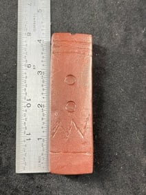 4" Engraved Redstone Pipe Indian Artifact Arrowhead