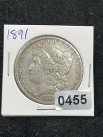 1891 Morgan Silver Dollar Coin