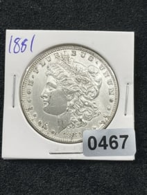 1881 Morgan Silver Dollar Coin