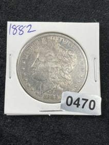 1882 Morgan Silver Dollar Coin