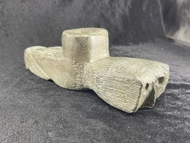 9 & 1/2" Hoot Owl Effigy Stone Pipe Indian Artifact Arrowhead