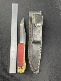 Whitetail Cutlery Hand Made Knife with leather Sheath