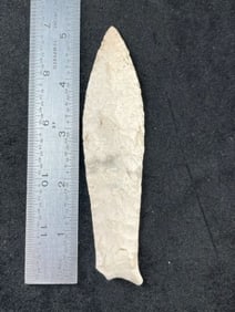5 & 3/16" Cumberland with ear broken Indian Artifact Arrowhead