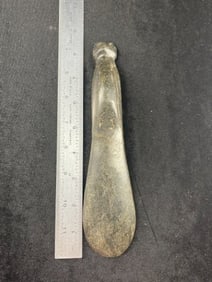 8 & 1/2" Hoot Owl Effigy Spud Indian Artifact Arrowhead