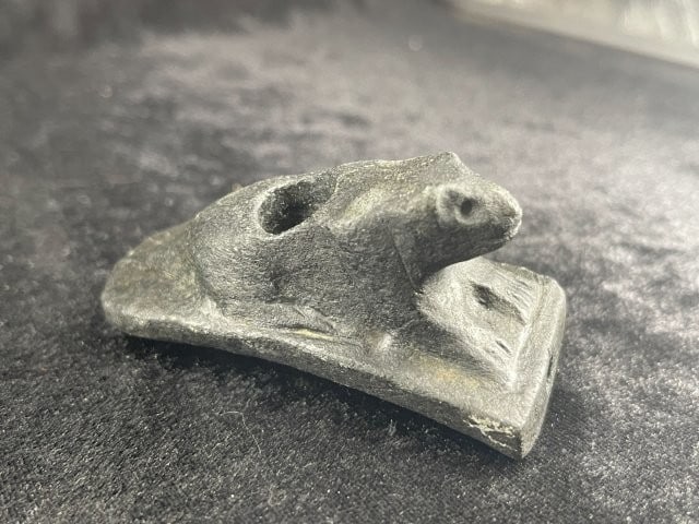 3" Hopewell Bear Effigy Pipe Indian Artifact Arrowhead (1 of 5)