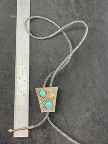 Sterling and Turquoise Bolo Tie