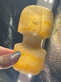 4 & 1/2" Quartz Butterfly Bannerstone Indian Artifact Arrowhead