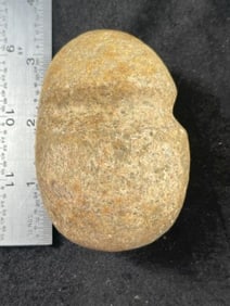 3" Grooved Hammerstone Indian Artifact Arrowhead