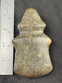 4 & 1/2" Trophy Axe with Engraving Indian Artifact Arrowhead