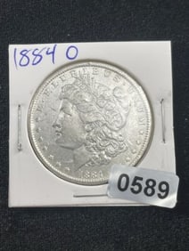 1884 O Morgan Silver Dollar Coin