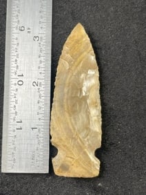 3 & 3/8" Side Notch Indian Artifact Arrowhead