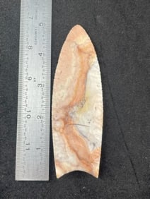 4 & 3/4" Colorful Clovis Indian Artifact Arrowhead