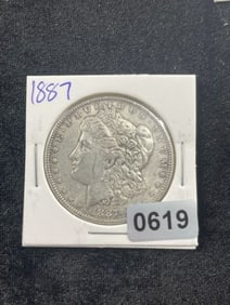 1887 Morgan Silver Dollar Coin