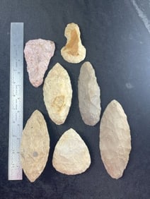 Group of Exceptional Blades etc Indian Artifact Arrowhead