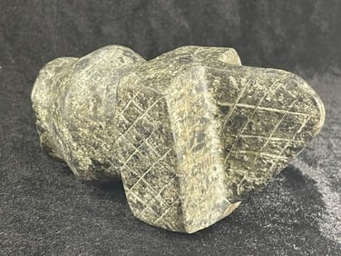 5" Stone Pipe with engraving Indian Artifact Arrowhead