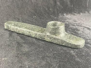 8 & 1/2" Stone Human Effigy Pipe Indian Artifact Arrowhead