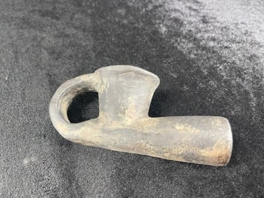 4 & 1/4" Caddo Loop Pipe Indian Artifact Arrowhead