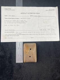 Semi-Keeled Gorget with Gregory Perino COA found in Holmes County, Ohio Indian Artifact Arrowhead