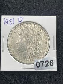 1921 D Morgan Silver Dollar Coin