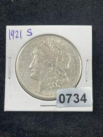 1921 S Morgan Silver Dollar Coin