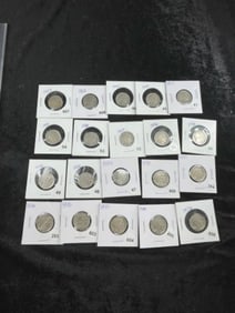 20 Assorted Buffalo Nickels Coins