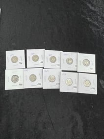10 Mercury Dimes