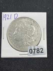 1921 D Morgan Silver Dollar Coin