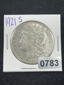 1921 S Morgan Silver Dollar Coin