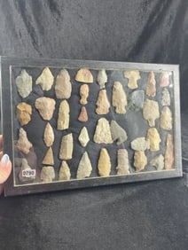 Group of Arrowheads Riker Frame IS included