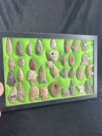 Group of Arrowheads Riker Frame IS included