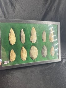 Group of Arrowheads Riker Frame IS included