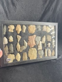 Group of Arrowheads Riker Frame IS included