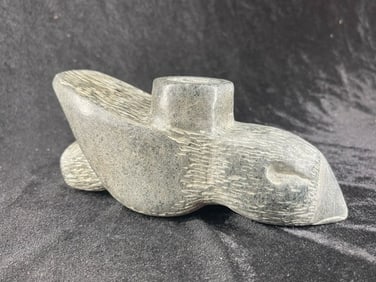 6 & 1/2" Stone Hawk Effigy Pipe Indian Artifact Arrowhead
