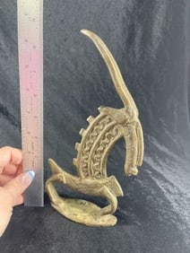 Bronze? Animal Effigy Indian Artifact Arrowhead