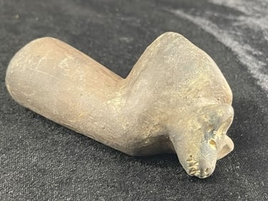 Pottery Pipe Indian Artifact Arrowhead