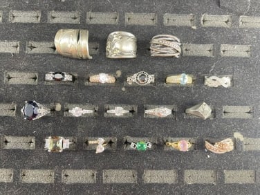 Group of Sterling etc Rings