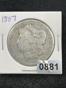 1887 Morgan Silver Dollar Coin