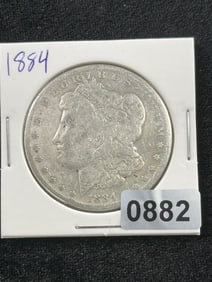 1884 Morgan Silver Dollar Coin