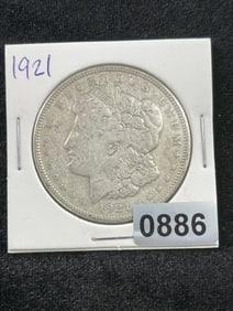 1921 Morgan Silver Dollar Coin