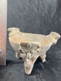 Pre- Columbian Pottery Vessel Indian Artifact Arrowhead