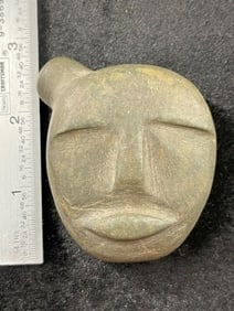 Stone Face Effigy Boatstone Indian Artifact Arrowhead